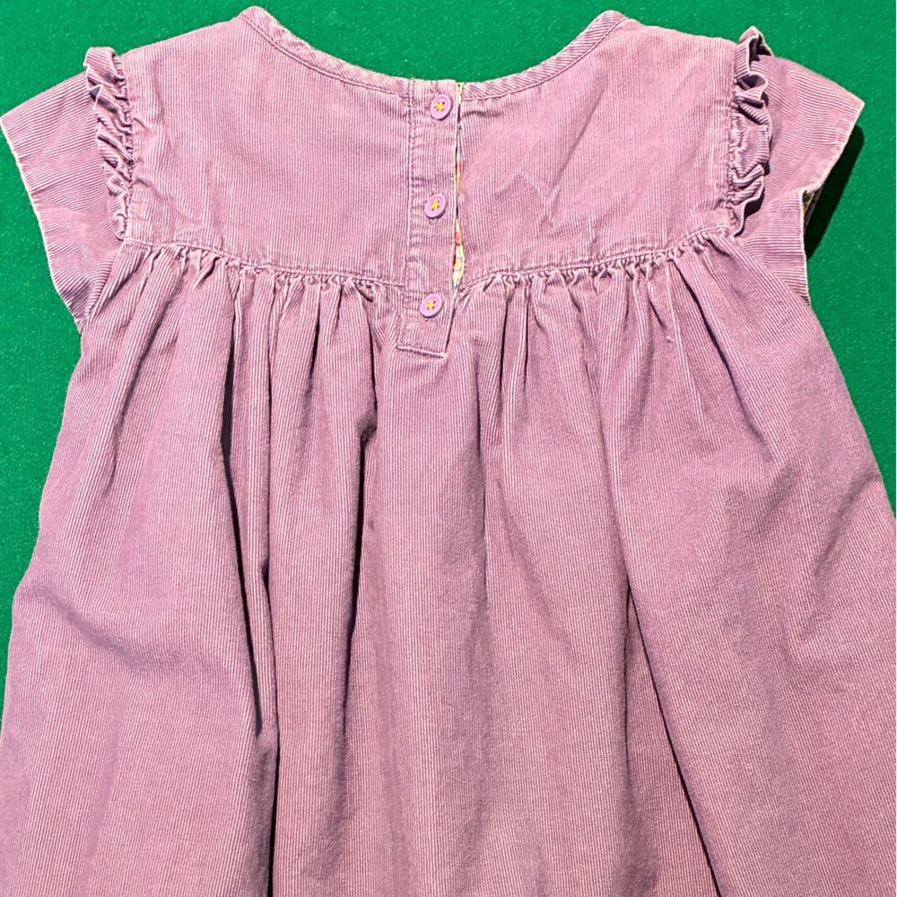 Mini Boden Ruffled Purple Dress w/pockets - Picture 6 of 12
